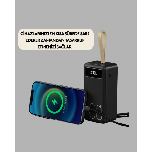 Tüm Cihazlara Uyumlu Çoklu Çıkışlı Powerbank Tüm Cihazlara Uyumlu Çoklu Çıkışlı Powerbank