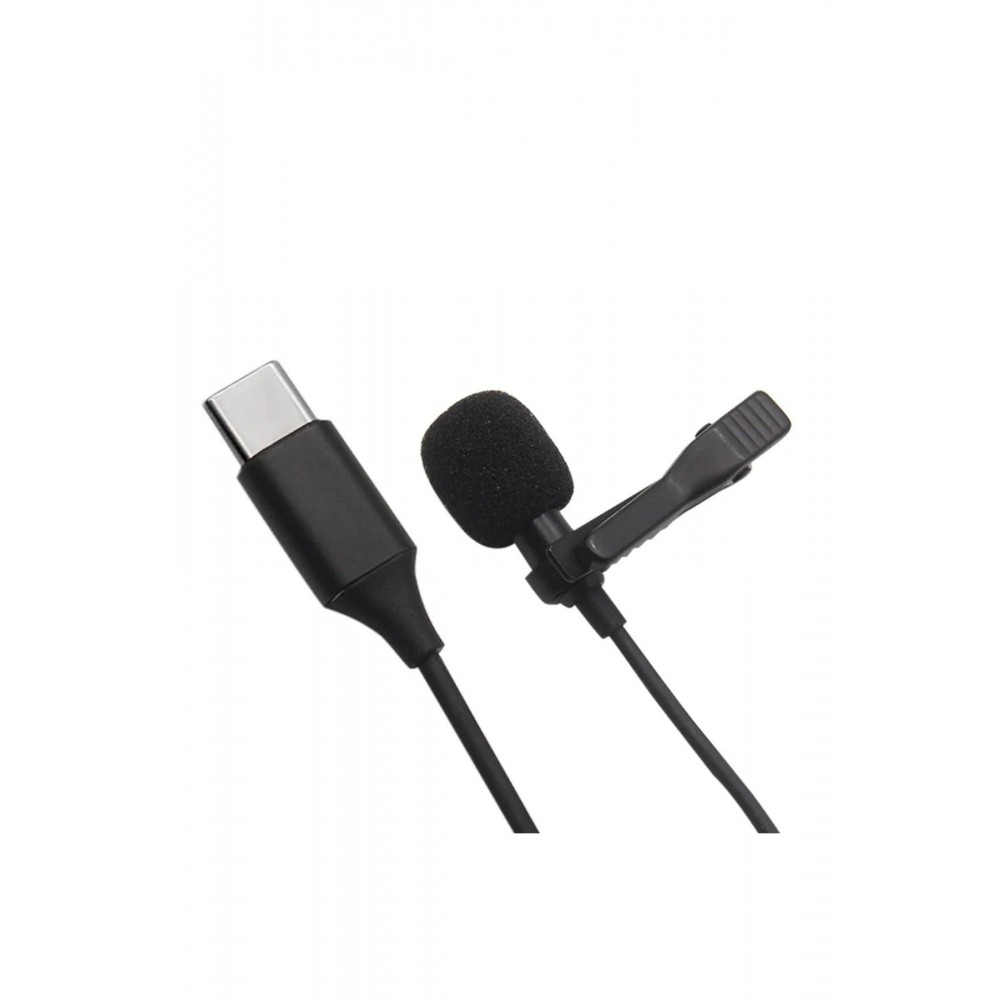 Type-C 2 Metre Double Mikrofon - Siyah-(5796)