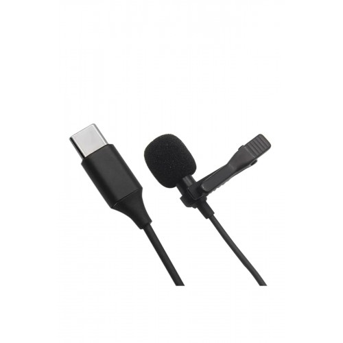 Type-C 2 Metre Double Mikrofon - Siyah-(5796)