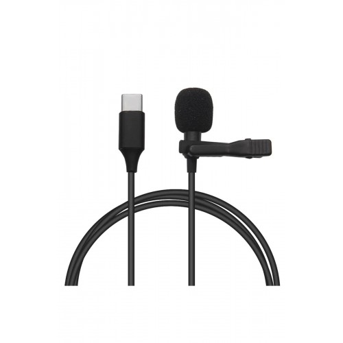 Type-C 2 Metre Double Mikrofon - Siyah-(5796)