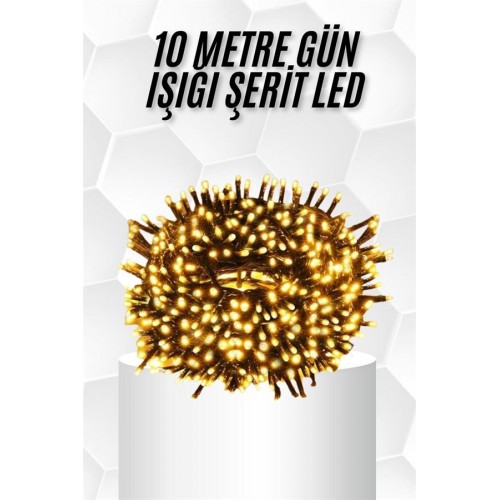 10 Metre Led Işık Gün Işığı Her Ortama Uygun Ampüllü