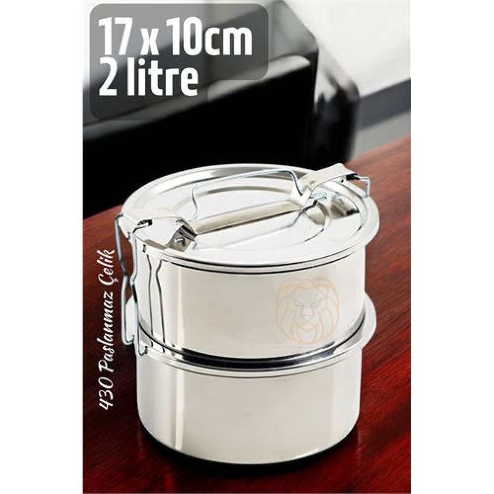 Turk Sefer Tası Paslanmaz Çelik Yemek Kabı 17 cm 2 LİTRE