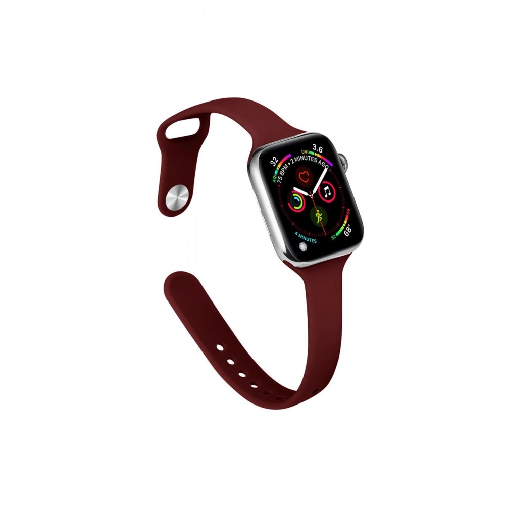 Apple Watch 38mm Klasik Kordon - Bordo-(5796)