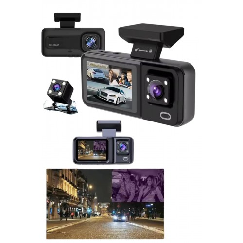 Ekranlı Sürüş Kaydedici DVR Ön ve Arka Kameralı Full HD Çözünürlüklü