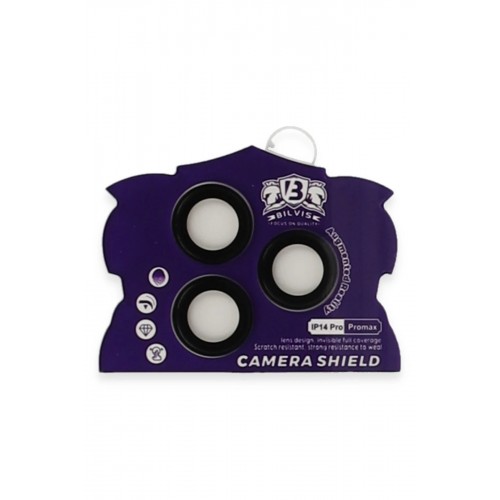 iPhone 14 Pro Max Bilvis Titan Kamera Lens - Siyah-(5796)