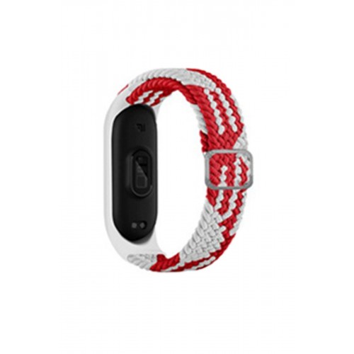 Xiaomi Mi Band 6 Star Kordon - Beyaz-Kırmızı-(5796)