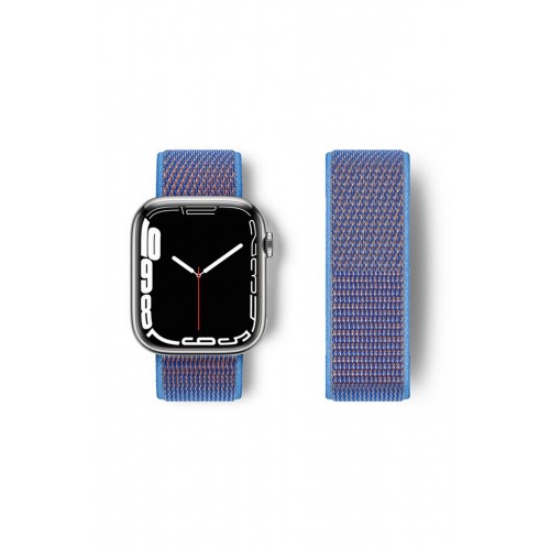Apple Watch 42mm Hasırlı Cırtcırtlı Kordon - Mor-(5796)