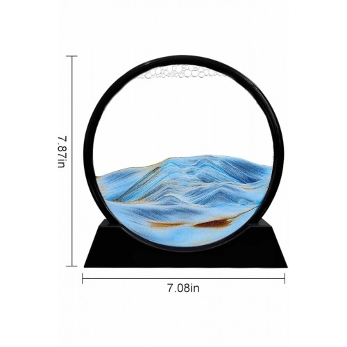 3D LED Işıklı Kum Saati Gece Lambası Hareketli Sulu Kum Saati Orta Boy