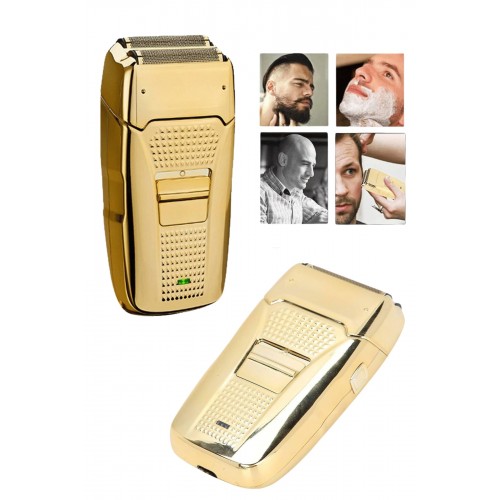 Sakal Kesme Tıraş Makinesi Paslanmaz Çelik Gold Şarjlı Sakal Kesme Tıraş Makinesi Paslanmaz Çelik Gold Şarjlı