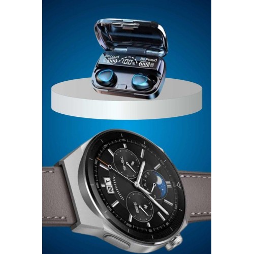 İkili Set Akıllı Saat Ve Bluetooth Kulaklık Kablosuz Uzun Pil Ömrü Spor Modları