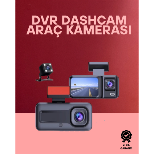 G-Sensör Hareket Algılama ve Döngüsel Kayıt Özellikli 3'lü Kamera Güvenlik Sistemi