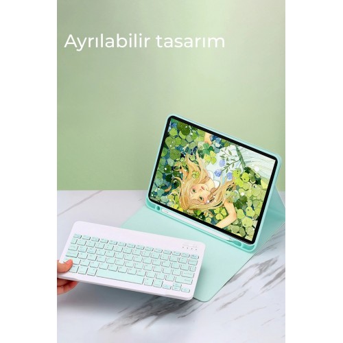 Samsung Galaxy X910 Tab S9 Ultra 14.6 Kılıf KC01 Smart Klavyeli Tablet Kılıfı - Koyu Yeşil-(5796) Samsung Galaxy X910 Tab S9 Ultra 14.6 Kılıf KC01 Smart Klavyeli Tablet Kılıfı - Koyu Yeşil-(5796)