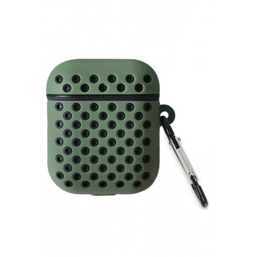 Airpods 2 (2.nesil) Spor Delikli Kılıf - Haki Yeşil-Siyah-(5796) Airpods 2 (2.nesil) Spor Delikli Kılıf - Haki Yeşil-Siyah-(5796)