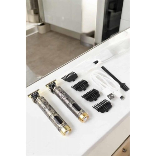 Tıraş Makinesi Şarjlı Profesyonel Saç Kesme Makinesi Gold Çizik Tıraş Tıraş Makinesi Şarjlı Profesyonel Saç Kesme Makinesi Gold Çizik Tıraş