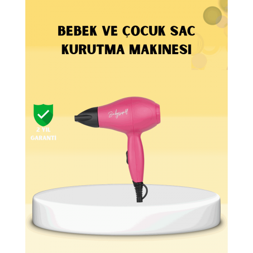 Çocuklara Özel Mini Fön Makinesi – 500/1000W Güç – Düşük Gürültü