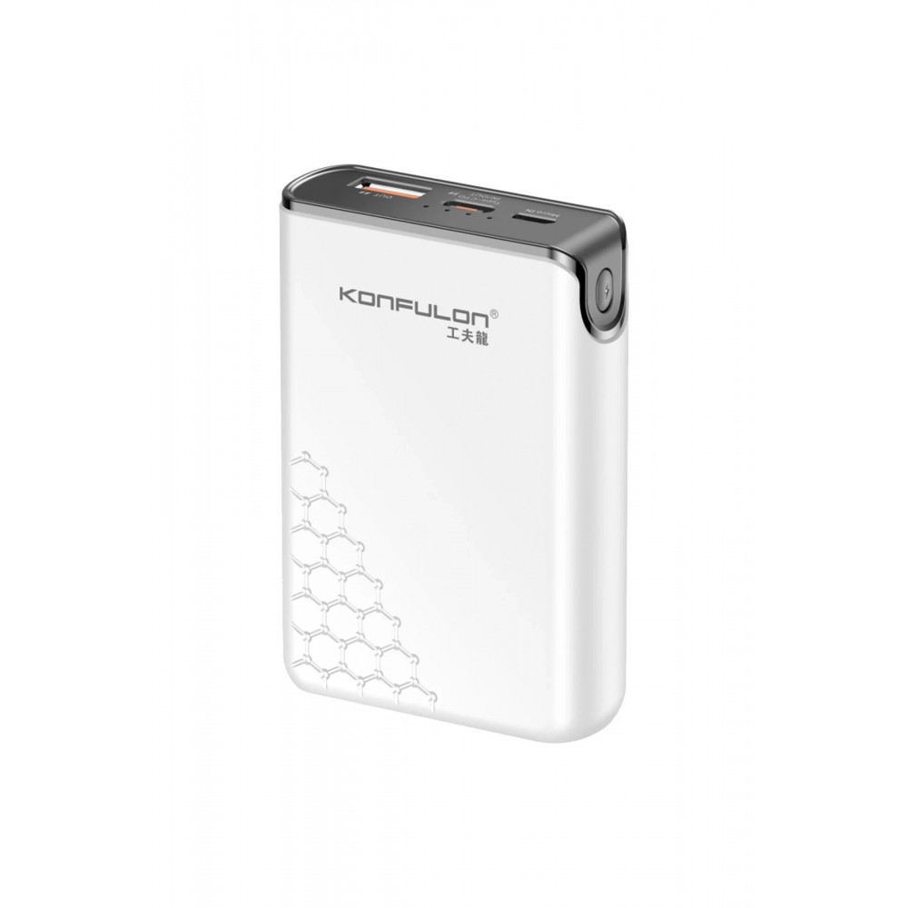 A6Q 22.5W Usb 3.0 ve 20W Type-C Çıkışlı 10.000 mAh PD Powerbank - Beyaz-(5796)