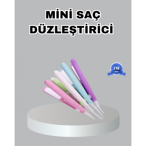 Mini Seramik Saç Düzleştirici – Kompakt Boy 180°C Hızlı Isınma Seyahat Tipi