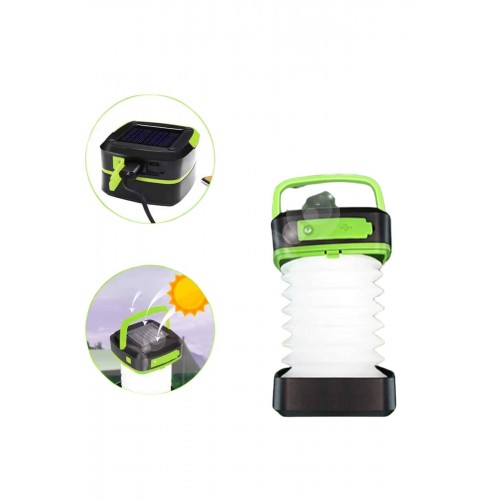 Kamp Lambası Katlanabilir Lamba Solar Şarjlı Led Lamba El Fenerli