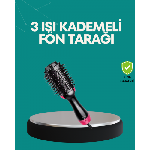 Kurutmalı Saç Şekillendirici Fönlü Fırça 1200 Watt Güç