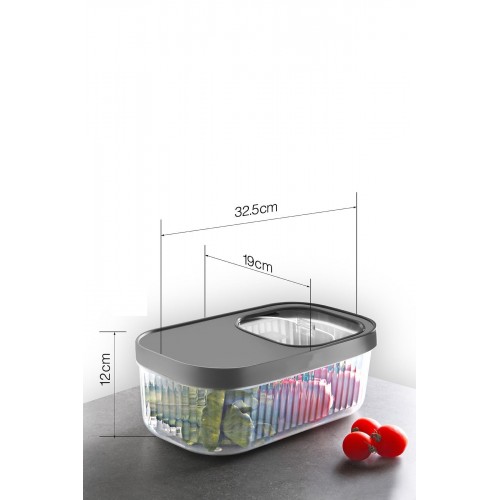 Turk MultiBox Erzak Bakliyat Kutusu Sürgülü Kapak 5 Litre