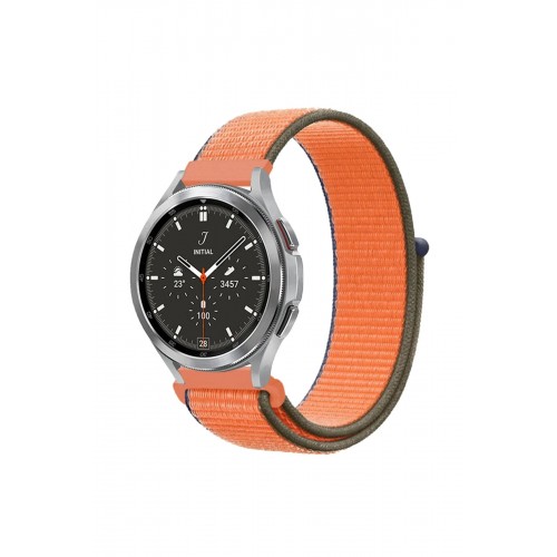 Watch 22mm Hasırlı Cırtcırtlı Kordon - Turuncu-(5796)
