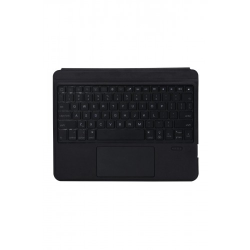 T5206D iPad 10.2 (7.nesil) Kılıf İnter Ledli Klavyeli Tablet Kılıfı - Siyah-(5796)
