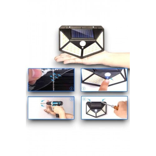 SENSÖRLÜ GÜNEŞ ENERJİLİ DUVAR LAMBASI