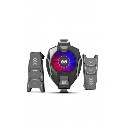 DL05 RGB Radyatör Tablet ve Telefon Soğutucu Fan - Siyah-(5796)