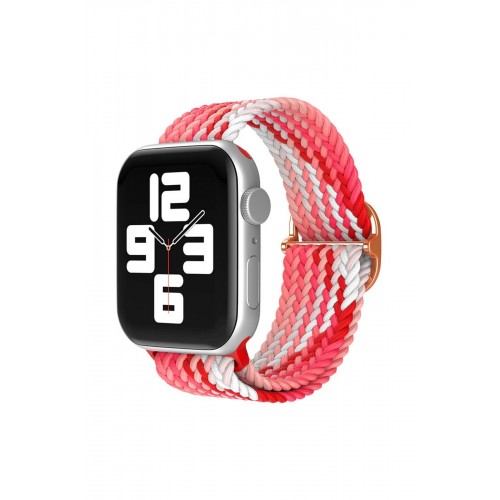 Apple Watch 38mm Star Kordon - Pembe-Kırmızı-(5796)