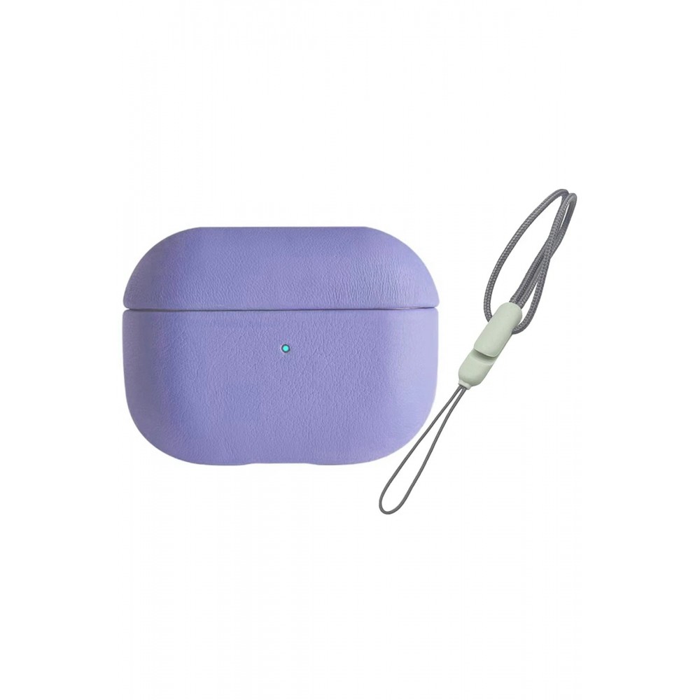 Airpods Pro 2 (2.nesil) 405 Deri Kılıf - Lila-(5796)