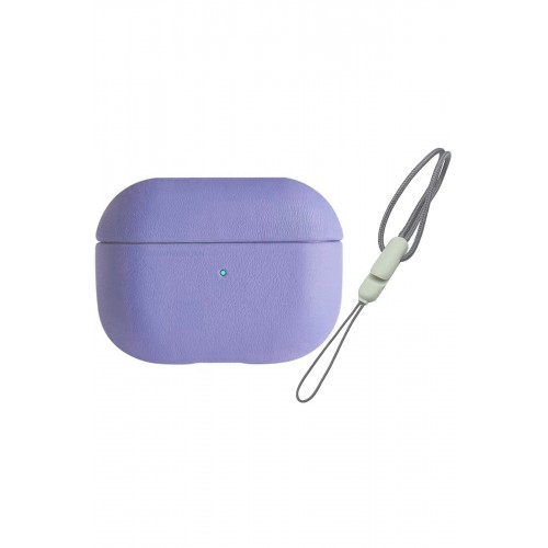 Airpods Pro 2 (2.nesil) 405 Deri Kılıf - Lila-(5796)
