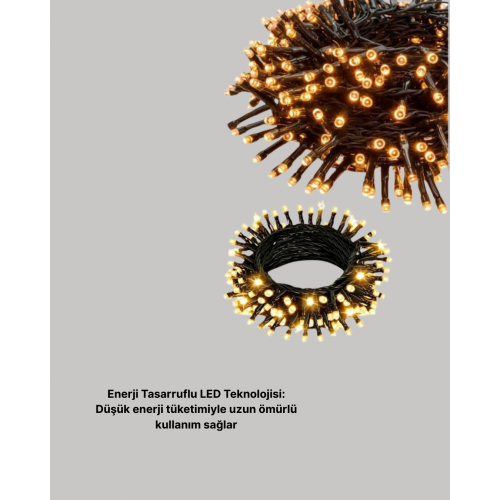 Uzun Ömürlü LED Teknolojili 10 Metre Şık Işıklı Süsleme Seti