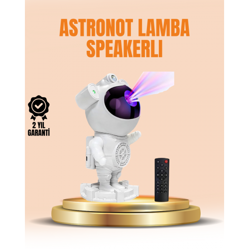 Bluetooth ve Dahili Ses Özellikli Astronot Projeksiyon Lambası