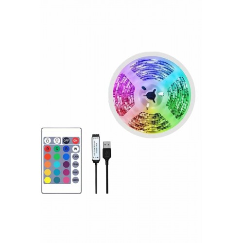 10M Şerit Led İç Mekan Renkli Rgb Şerit Led Kumandalı