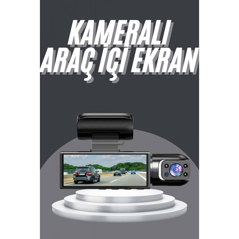 Video ve Fotoğraf Kaydedici Sürüş Kamerası Ön ve Arka Çift Kameralı
