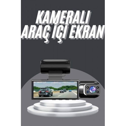 Video ve Fotoğraf Kaydedici Sürüş Kamerası Ön ve Arka Çift Kameralı