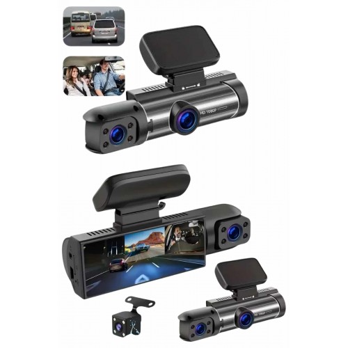 Video ve Fotoğraf Kaydedici Sürüş Kamerası Ön ve Arka Çift Kameralı Video ve Fotoğraf Kaydedici Sürüş Kamerası Ön ve Arka Çift Kameralı