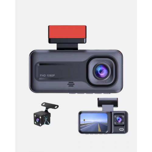 Üç Kameralı Dash Cam 170° Geniş Açılı Full HD Gece Görüşlü Üç Kameralı Dash Cam 170° Geniş Açılı Full HD Gece Görüşlü