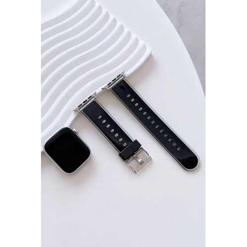 Watch 38mm Jelly Silikon Kordon - Siyah-(5796)