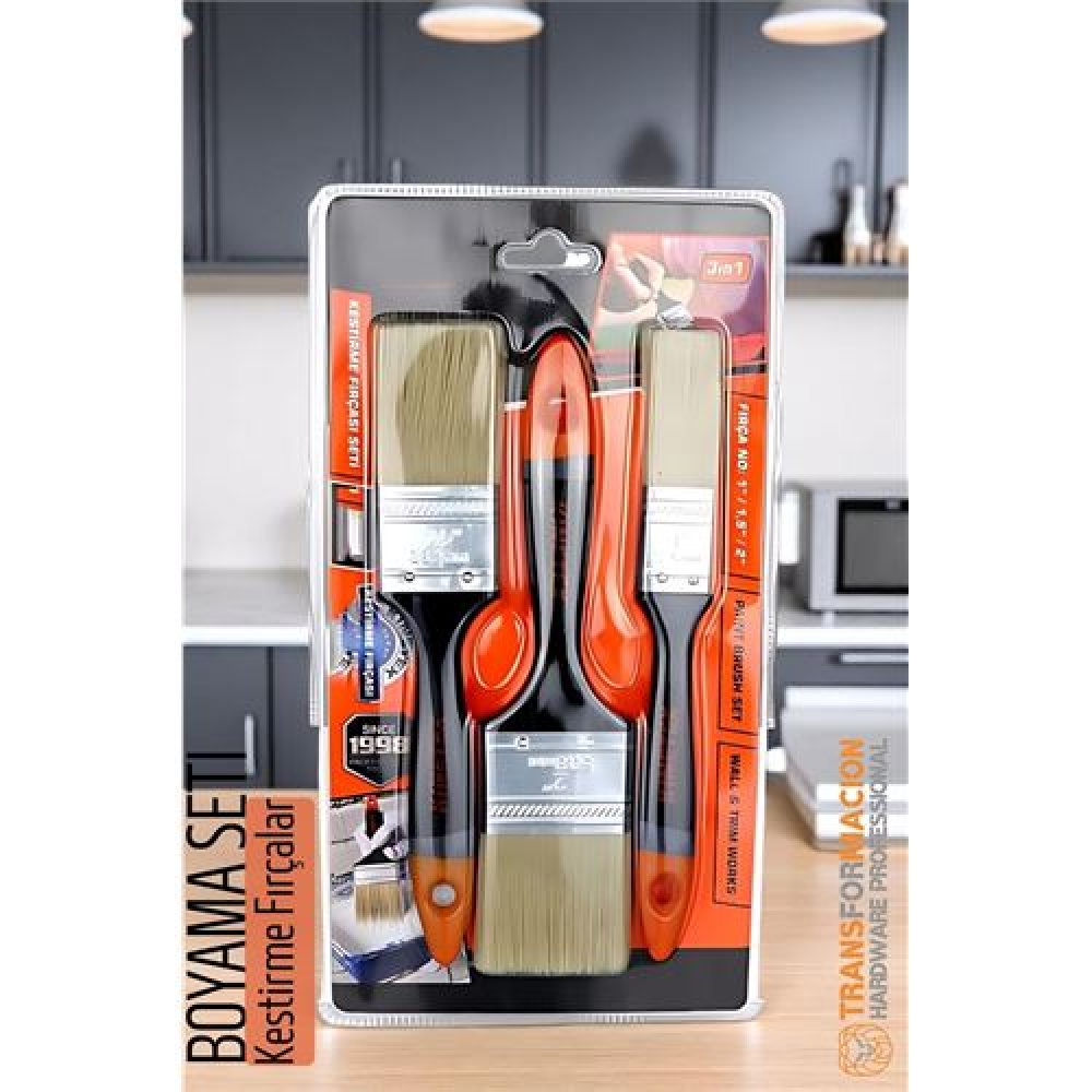 HSNET Boyama Fırça Seti - 3 lü Boya Fırça Seti