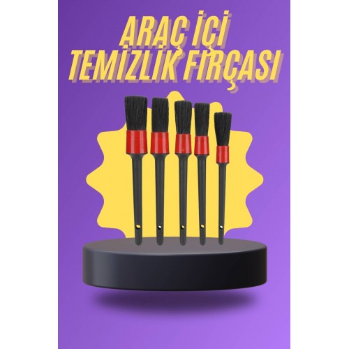 5 Parça Araç İçi Temizlik Fırçası Araç İçi-Dışı Temizleme Fırça Seti