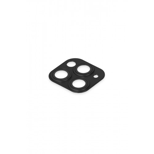 iPhone 11 Pro Max Pers Alüminyum Kamera Lens - Siyah-(5796)