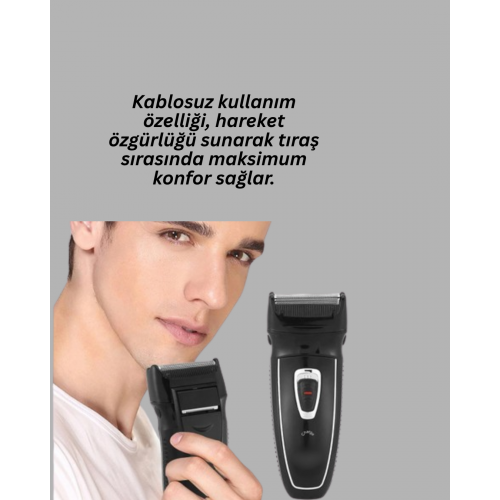 Şarj Göstergeli Yıkanabilir Erkek Tıraş Makinesi