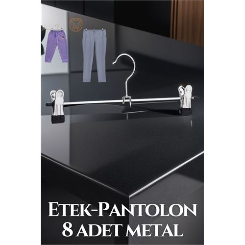 Turk Metal Etek Pantolon Askısı - Mandallı Etek Askısı Pantolon Askısı 8 Adet