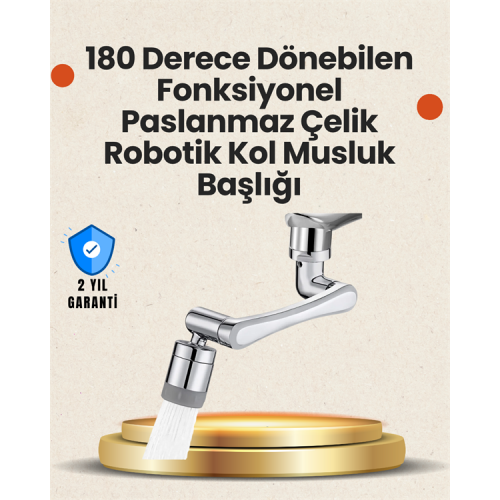 Lavabo ve Mutfaklar İçin 1080 Derece Döner Musluk Başlığı – Pirinç Gövdeli