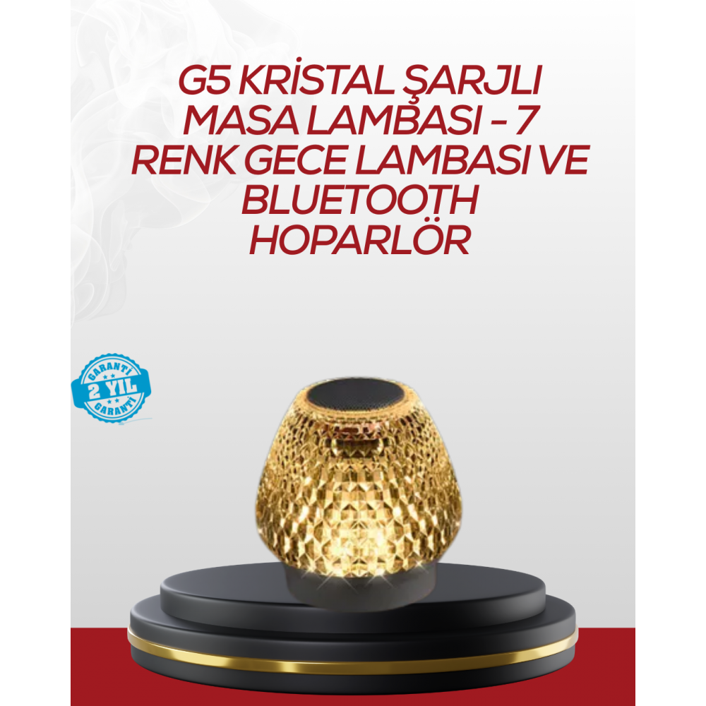 Dokunmatik Işıklı Kablosuz Bluetooth Hoparlör 5W