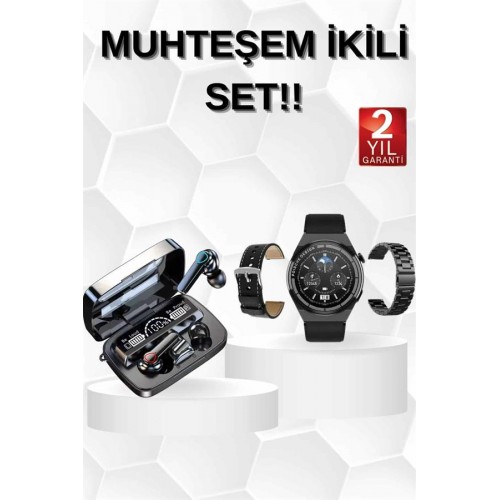 Kulak İçi Kablosuz Bluetooth Kulaklık ve NFC ve GPS Özellikli Akıllı Saat Alarm ve Titreşim Kulak İçi Kablosuz Bluetooth Kulaklık ve NFC ve GPS Özellikli Akıllı Saat Alarm ve Titreşim