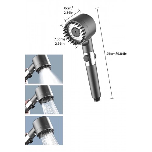 Yeni Nesil Duş Başlığı Paslanmaz Çelik Masaj Etkili Ergonomik Tasarım Su Basınçlı