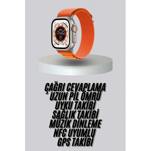 Yeni Nesil Akıllı Saat Uyku ve Sağlık Takibi Titeşimli Sesli Arama Mesaj ve Bildirim Görme