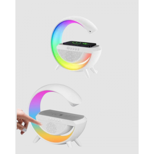 Bluetooth 5.0 Hoparlör – Kablosuz Şarj RGB Gece Lambası ve FM Radyo